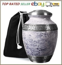Cremation Urn for Adult Human Ashes - Large Handcrafted Funeral Memorial with...