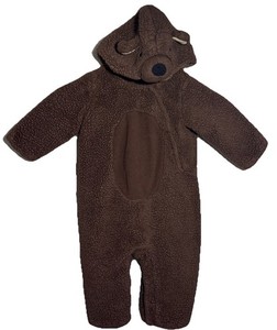  Pottery Barn Brown Bear Costume 12-18M Baby Toddler Halloween Outfit 