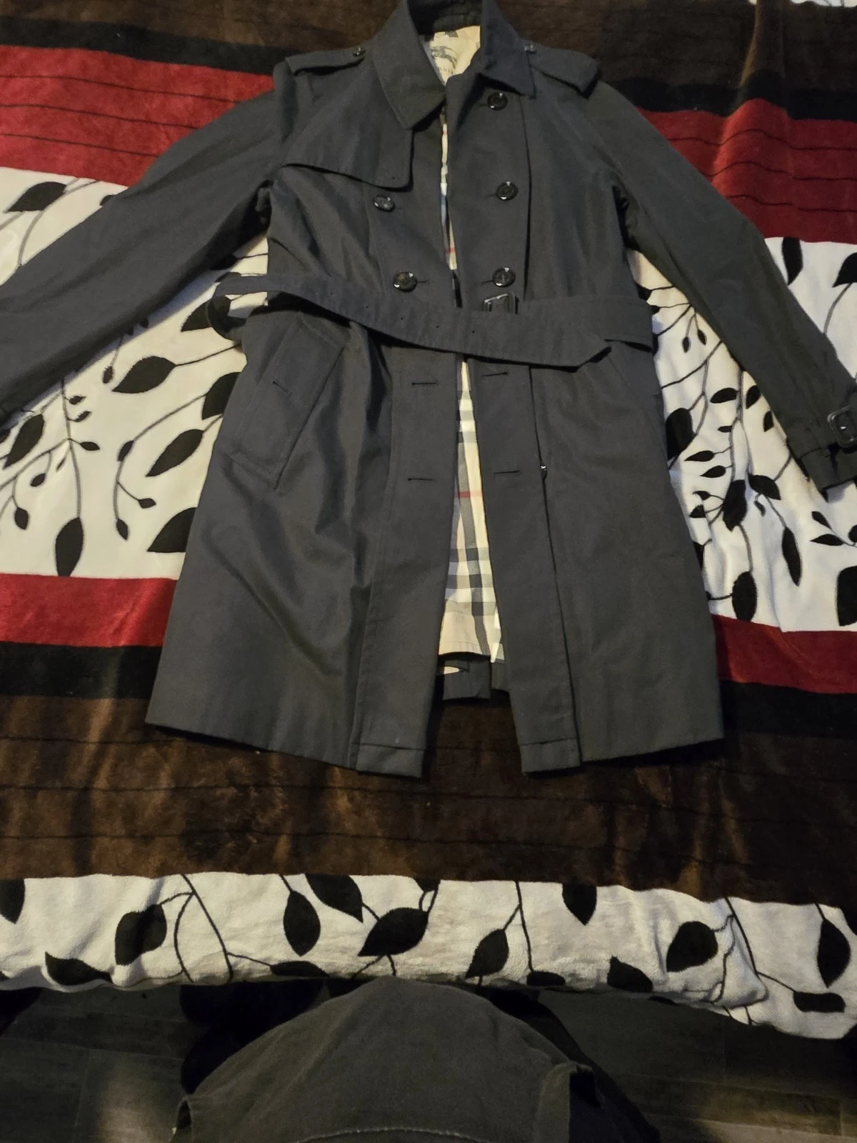 Burberry Kensington trench coat nero taglia 52 ottimo