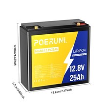 12V 25Ah LiFePO4 Deep Cycle Battery Rechargeable Lithium Battery for RV Camping