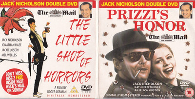 JACK NICHOLSON DOUBLE DVD ( THE MAIL ON SUNDAY Newspaper 2 DVD Set )