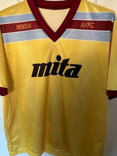 Henson Aston Villa AVFC Away Shirt Yellow Adults Size XXL Short Sleeve
