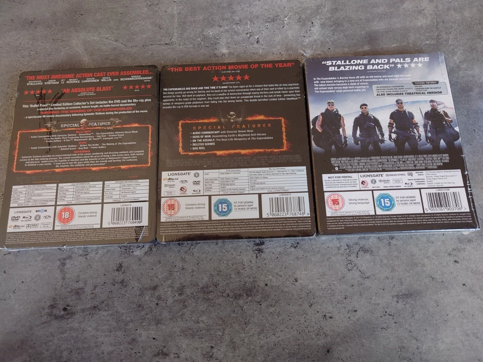 Expendables 1-3  Blu-ray, Steelbook, Sealed - Image 2 of 2
