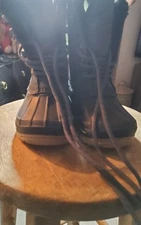 Swiss Tech Snow Winter Duck Boots Small Boys Size 8 Black Gray Memory Foam