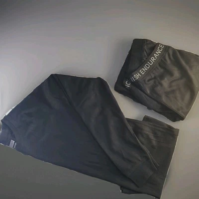 Danish Endurance Sustain Base Layer Set Men EU Large Black Polyester Cotton Mix