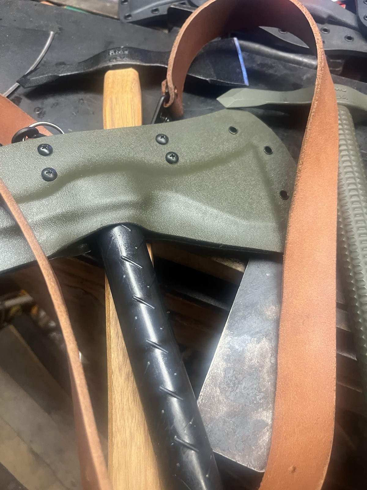 Shoulder Baldric And Bottom Eject Sheath For American Tomahawk Co Model 1 Or 2 