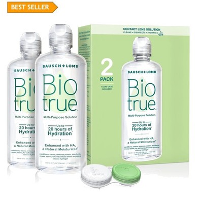Clean and Disinfecting Contact Lens Solution - 10 Oz Bottles, 2 Pack for Comfort