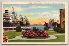 Ships of Many Nations At Alabama State Docks,...