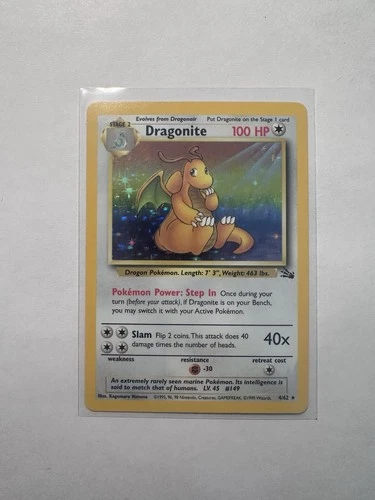 New ListingDragonite #4 Pokemon Fossil Holo