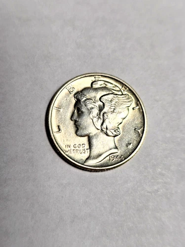 1944 mercury Dime, UNC with good luster