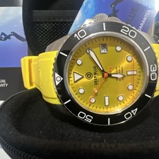 PRO DIVER 200😱YELLOW DIAL 42.5MM AUTOMATIC🔥 DIVE WATCH SILICONE STRAP 😋