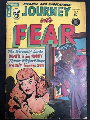 Journey into Fear #7-1952-WEREWOLF LURKS-spicy-weird menace-PCH