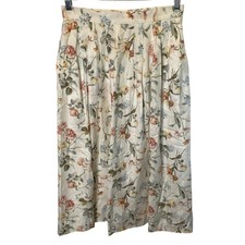 Vintage Brooks Brothers Floral Midi Skirt Womens 12 Pleated Preppy Cottagecore