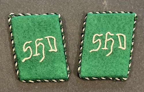 WW2 WWII German Stormtroopers Brownshirts Military collar tabs patches W RZM Tag