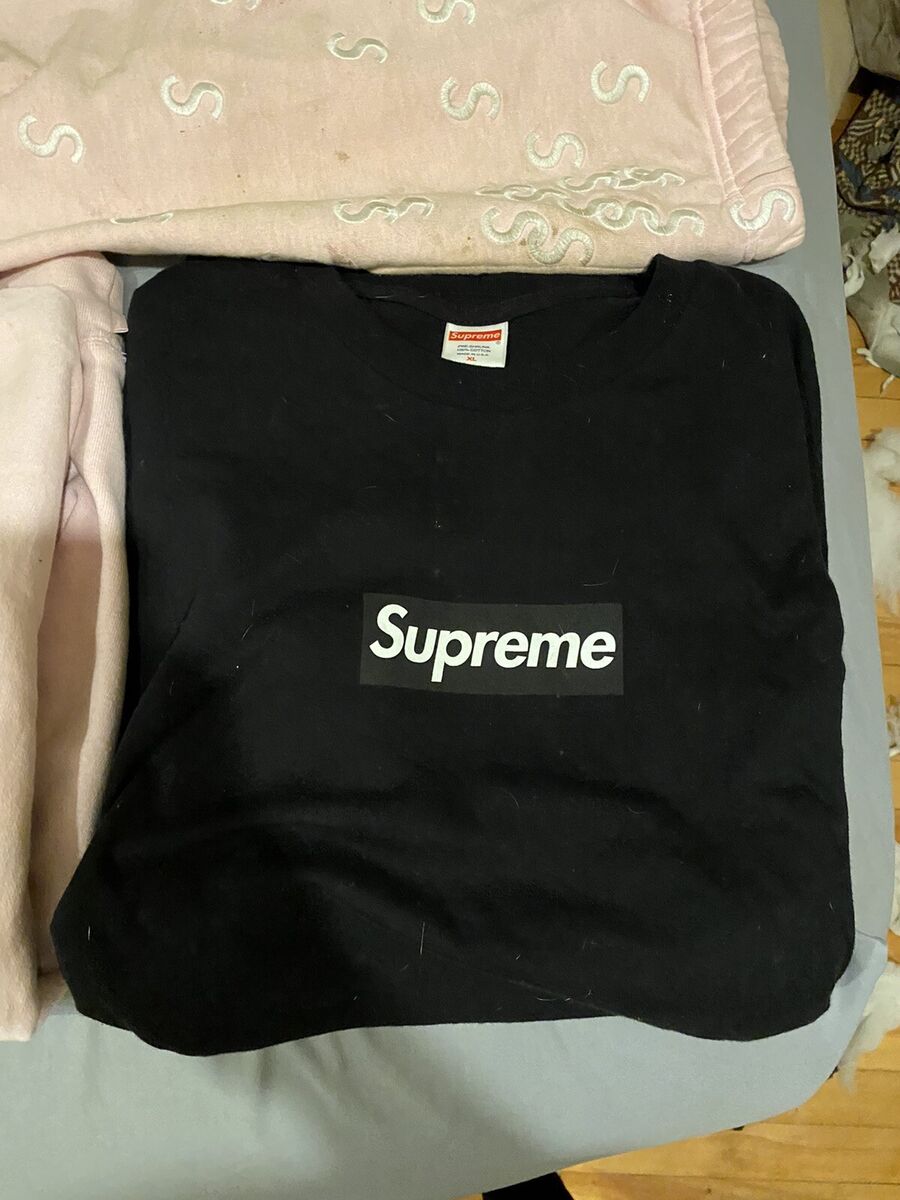 Supreme Black Box Logo L/S Tee | eBay