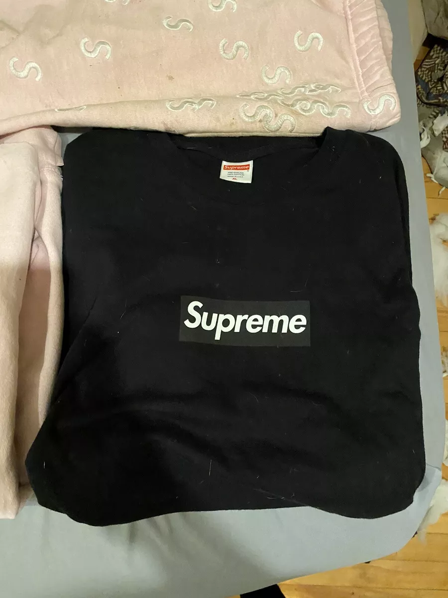 supreme box logo tee black