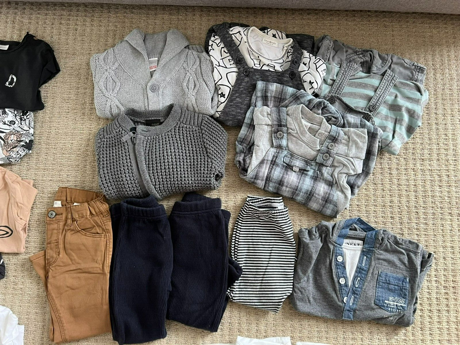 Next H&M 9-12 Month Clothes Bundle Summer 2 Piece Dungaree Short T-Shirt Romper image 9