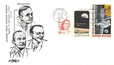 APOLLO 11 20th ANNIV. 3 STAMPS - 1st MAN ON MOON SC#C76 + APOLLO 8 #1371 + #2175