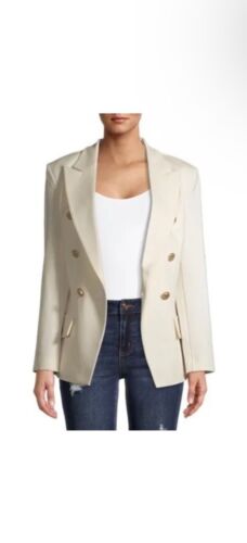 Attitude Unknown Women's Gold Button Blazer Size Large -NEW-
