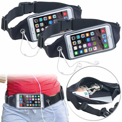 Xcase 2er-Set wasserfeste Sport-Laufgürtel für Smartphones, Touch-Fenster