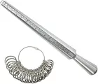 Metall Ring Größenlehre Dorn Finger Größenmaß Stab Standard Werkzeug Splitter
