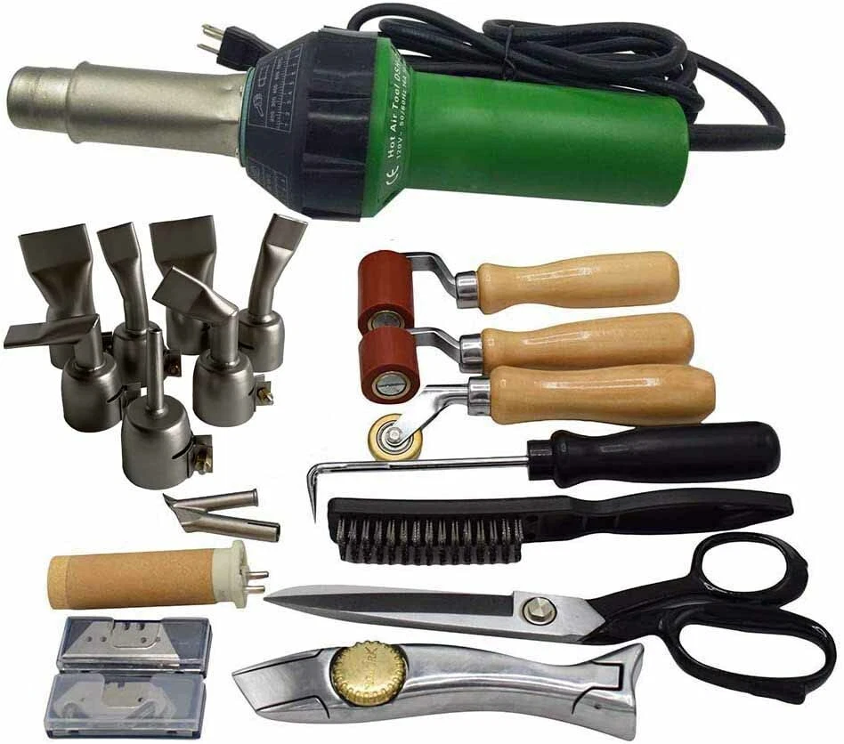 1600W Professional PVC Roofing Welding Tools Heat Hot Air Gun Kit Plastic Welder - Image 2 of 4