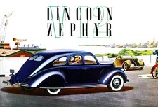 1936 Lincoln-zephyr V-12 - Promotional Advertising Poster 1936 Lincoln-zephyr V-12 - Promotional Advertising Poster