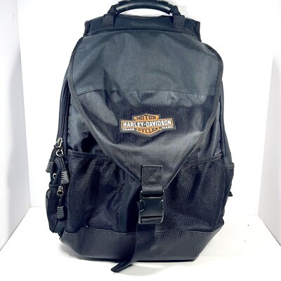 HARLEY-DAVIDSON BLACK PADDED HELMET LAPTOP BACKPACK MULTI FUNCTION SZ MED-LG
