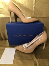 stuart weitzman royal patent leather pumps