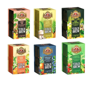 Basilur Cold Brew 20 Enveloped Tea Bags pack of 2 Free Shipping WORLD WIDE