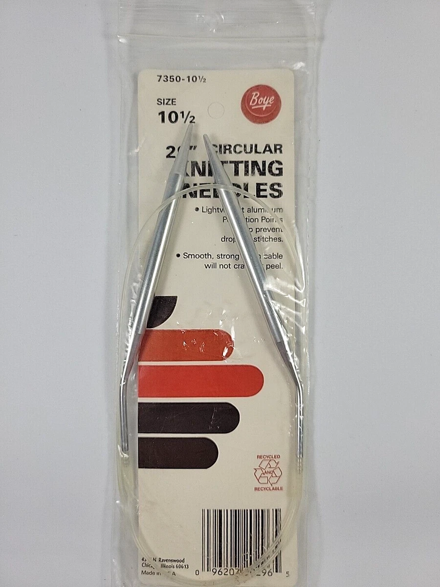 Agujas De Tejer De Aluminio De Una Sola Punta Boye De 10"" De Tama O 8/5 Mm