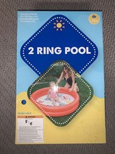 Pool 2- Ring Inflatable Blue Pool For Kids FAST SHIPPING