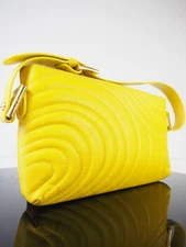 Paul Smith Leather Bag Padded Yellow Swirl Shoulder Bag New Without Tags