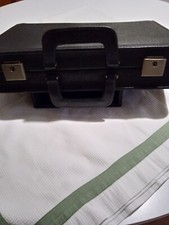 VALIGIA VENTIQUATTRORE IN PELLE NERA MARTELLATA ANNI 90