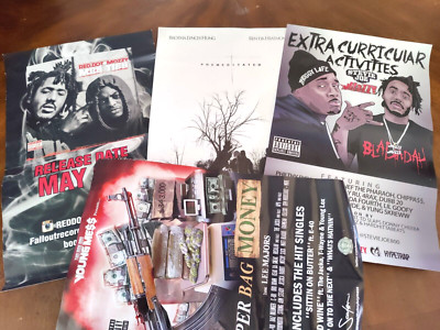 4 Gangster Rap Posters: Brotha Lynch Hung, Mozzy, Messy Marv, Stevie Joe