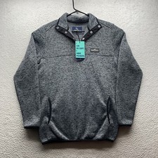 Simply Southern T-Snap Sweater Womens Medium M Gray Fleece Lined Preppy Outdoors