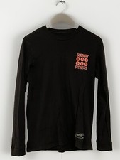 ADIDAS Long Sleeve Sz M Crewneck NYC Subway Fitness Black Pullover Crewneck Top