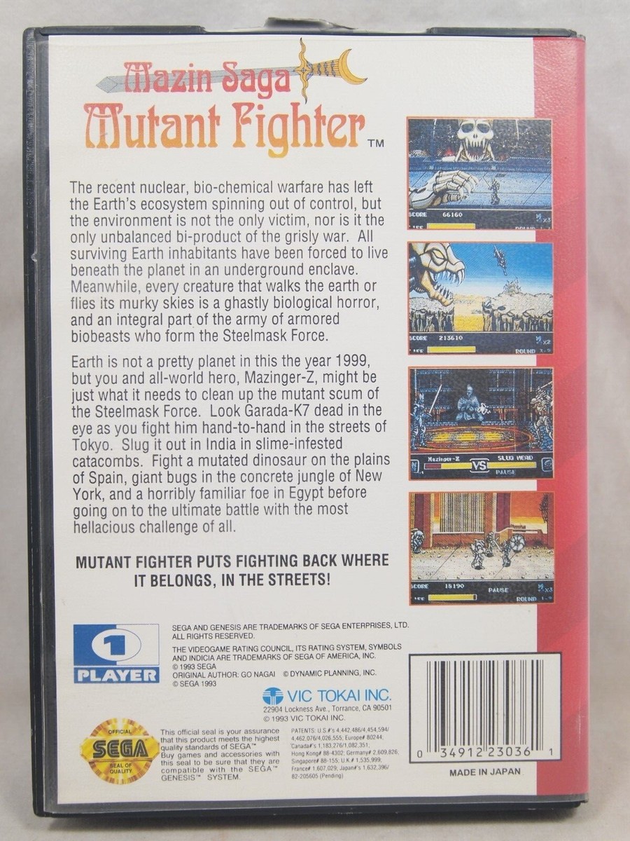 Mazin Saga Mutant Fighter Case (SEGA Genesis) Authentic BOX ONLY