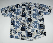 MAXX fm Vintage Button Up Shirt Made in USA Men's Size XL All Over Print