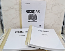 Canon EOS R Instruction Owner User's Manua lLarger Books Parts I, II  III