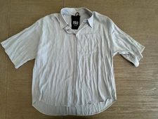 Mela Purdie Frame Button Front Shirt Bone Grey Size M BNWT
