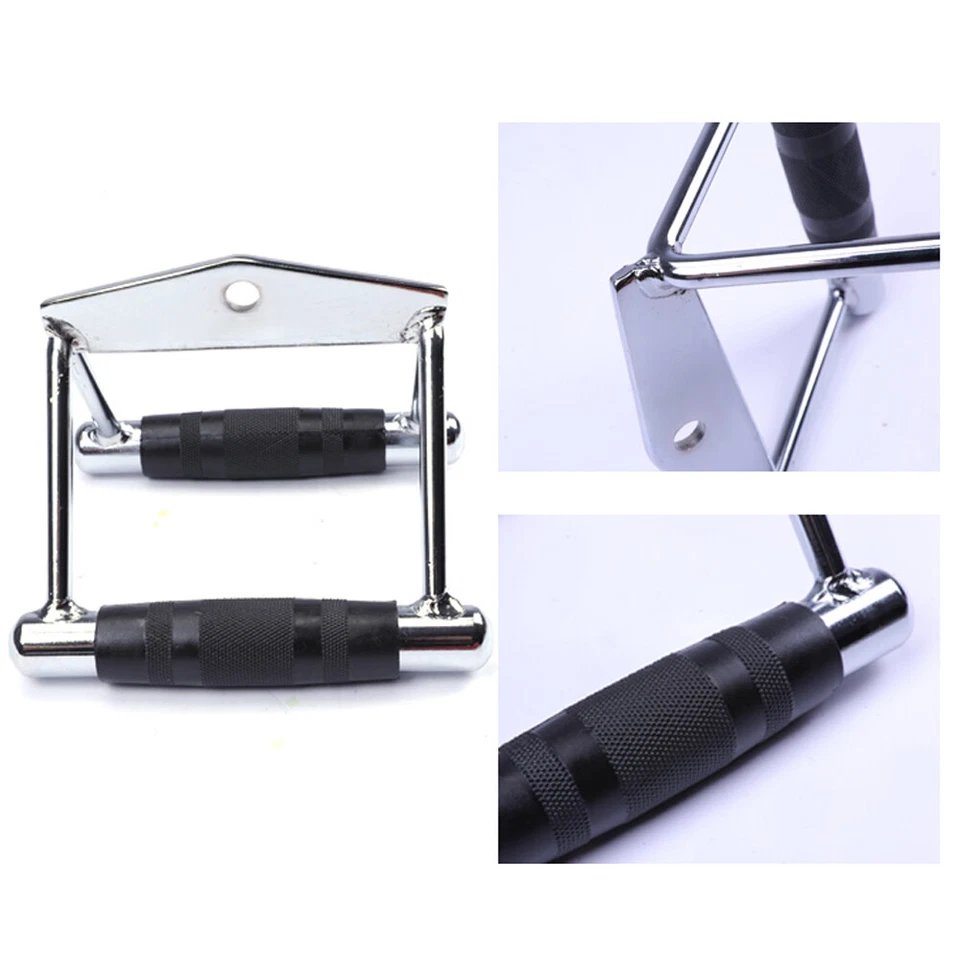 Rudergriff Seilzuggriff Parallelgriff Breit Kabelzug Griff Zughilfe Training - Bild 3 von 4