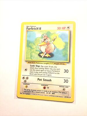 FARFETCH'D - 27/102 - Base Set - Pokemon Card - LP