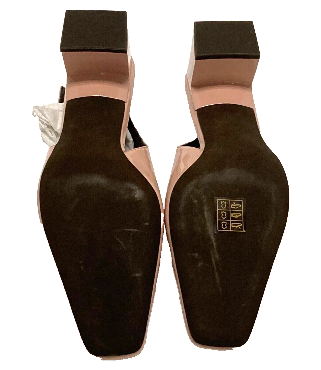 Tory Burch donna Georgia slingback tacco a pompa punta quadrata rosa mattone taglia 5 5