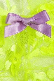 BNWT Agent Provocateur bright yellow lace BRITTNIE Suspender Belt Size 10