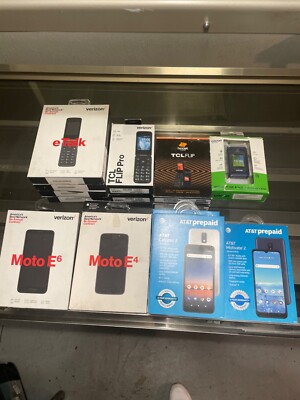 Lot of Phones Mixed carriers.BRAND NEW IN BOX .Flip phones and smart phones 