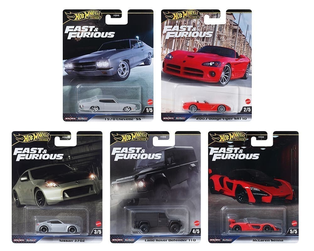 Hot Wheels Fast & Furious Premium 2024 J Set of 5 Cars HNW46-J 1/64