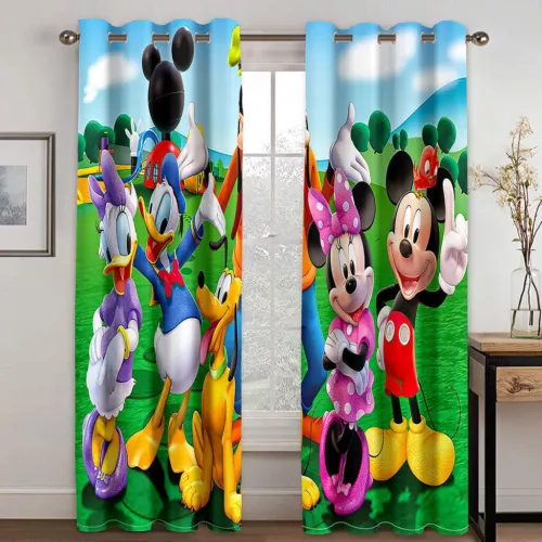 Tende oscuranti spesse per bambini Topolino e Minnie anello termico occhiello superiore - Foto 11 di 53
