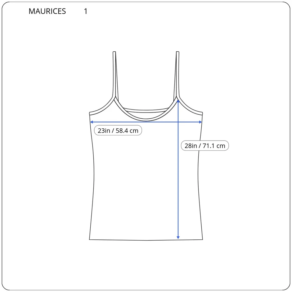 Maurices Womens Top 1 1X Plus Camisole Red Stripe Lightweight Sheer Polyester - Image 2 of 4