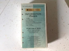 Day-Timer 2-Page-Per-Day Reference Refill Portable Size Jan 2000 Movie Prop